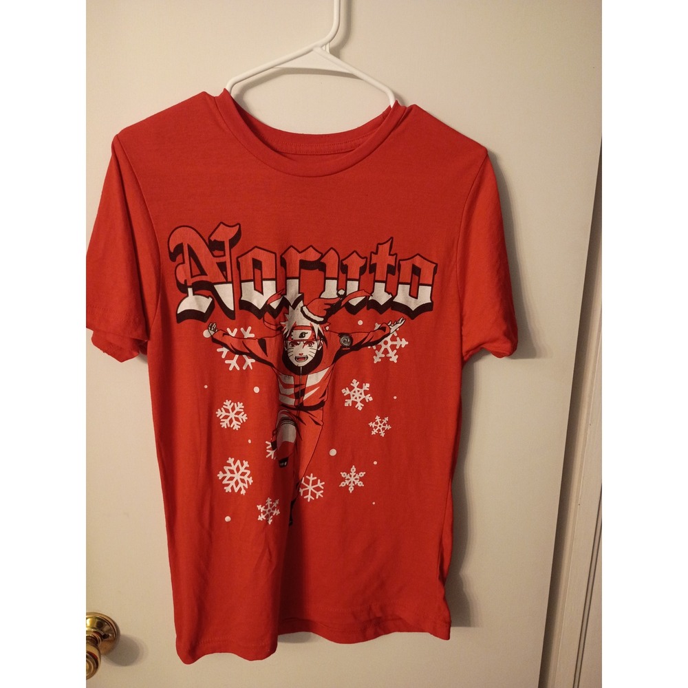Naruto Shippuden Ripple Junction Red Christmas Holiday Graphic T-Shirt Small